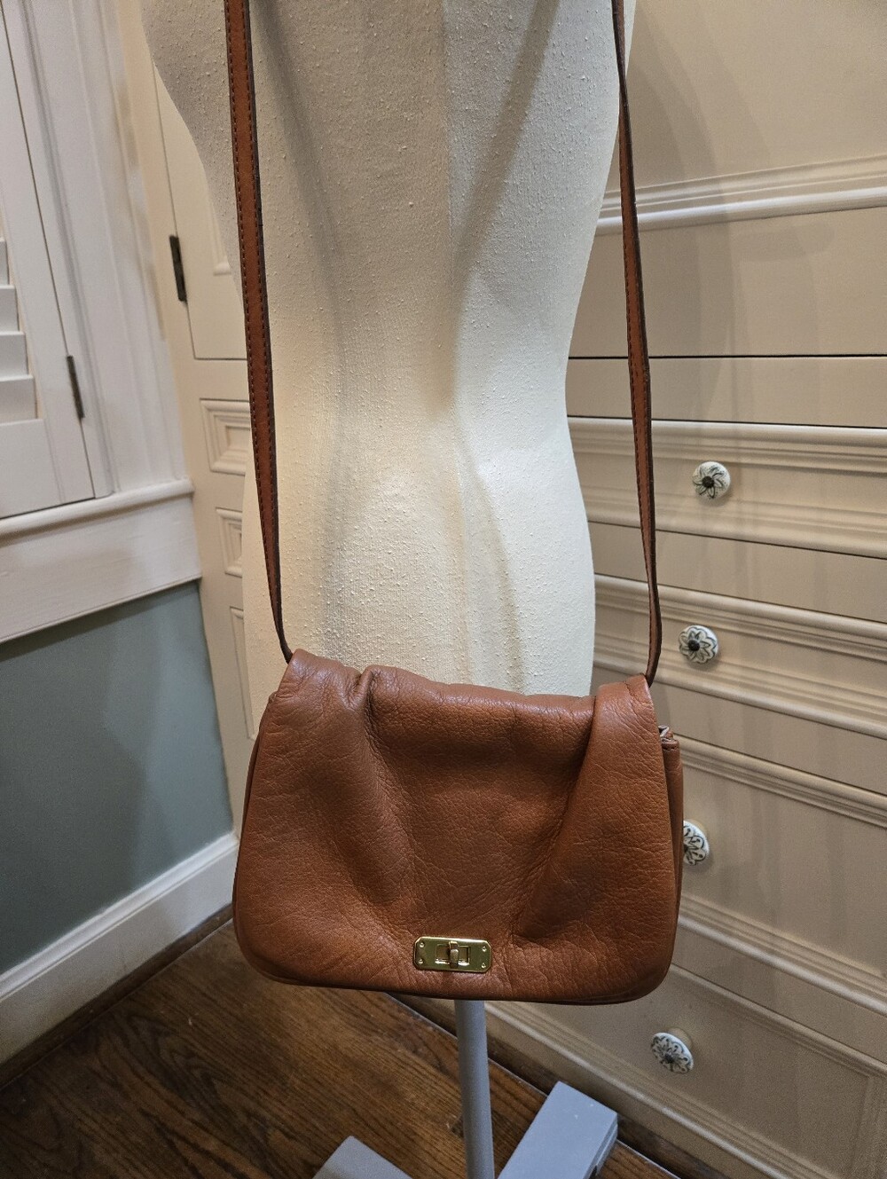 J CREW Leather TAN Purse Crossbody Bag - Picture 2 of 6